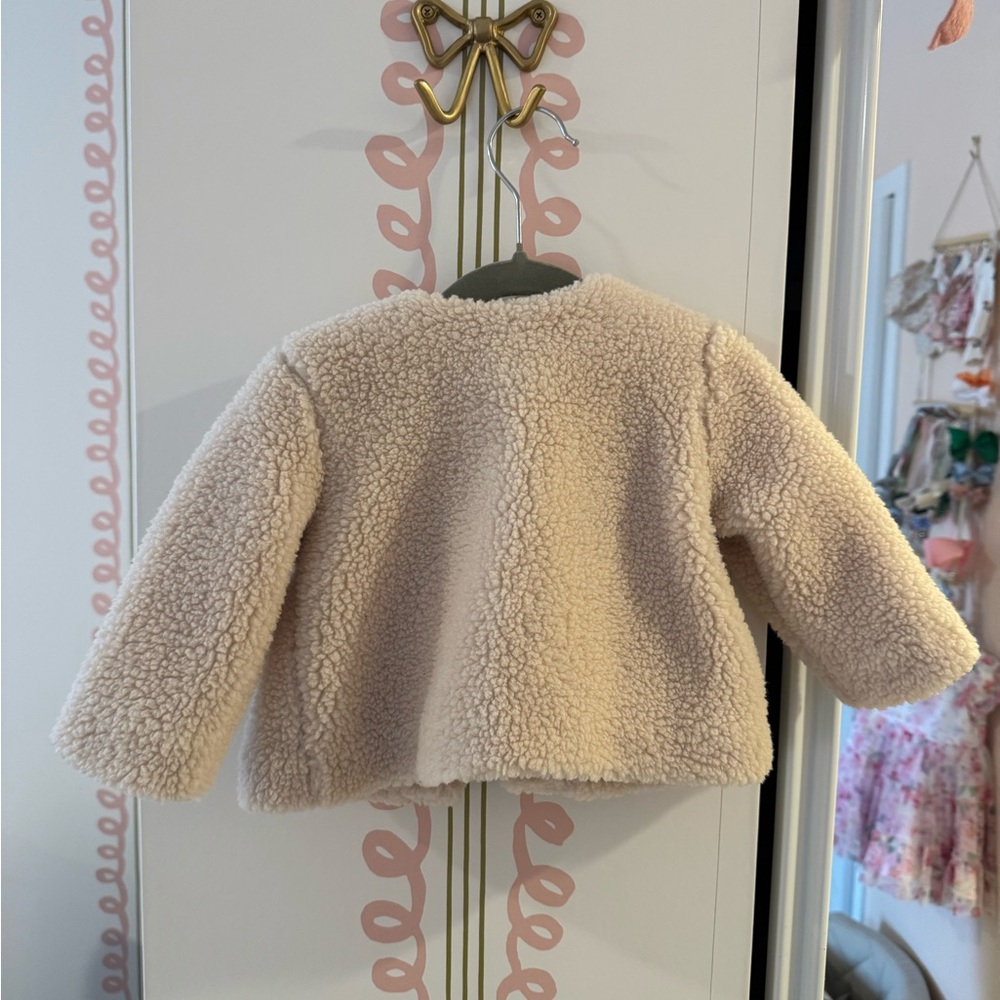 Hanna Andersson Cream Sherpa Kids Jacket - Picture 2 of 3